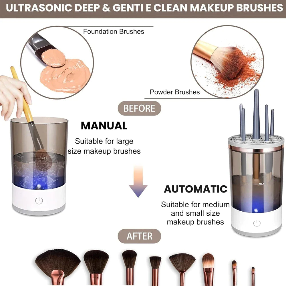 GlowFlex™ Automatic Makeup Brush Cleaner & Dryer