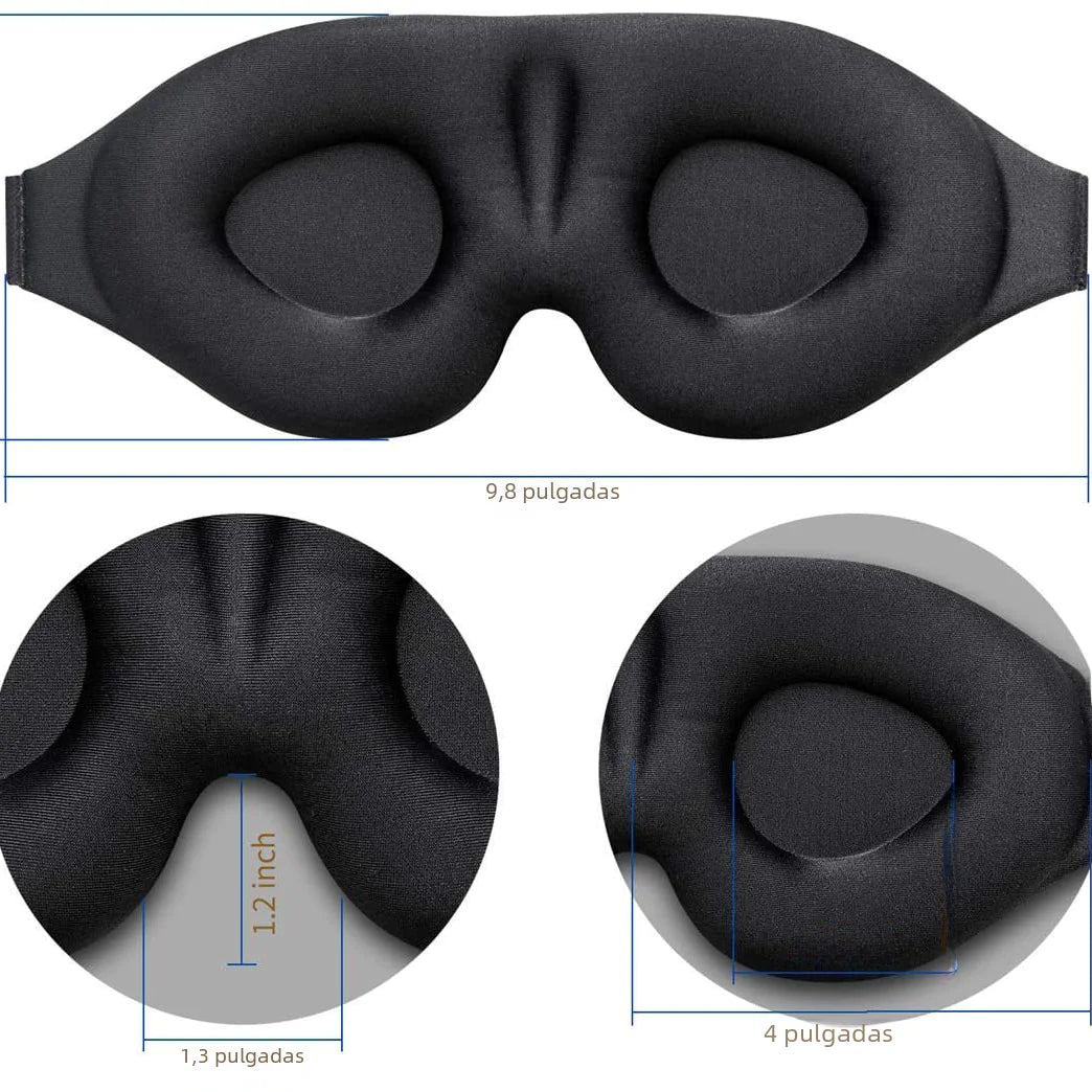 GlowFlex 3D Sleep Mask for Travel & Relaxation